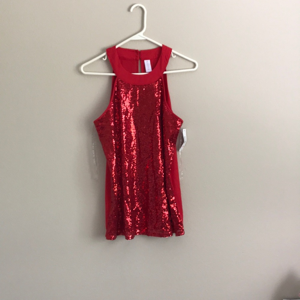 Red sequence halter top!